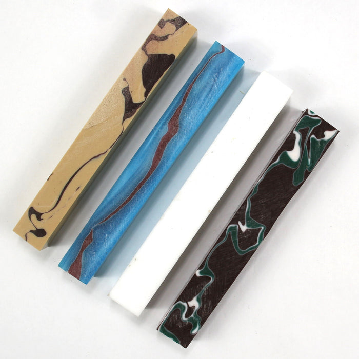4 Acrylic Pen Blanks 6" long "Mixed Colors " Stock #40289