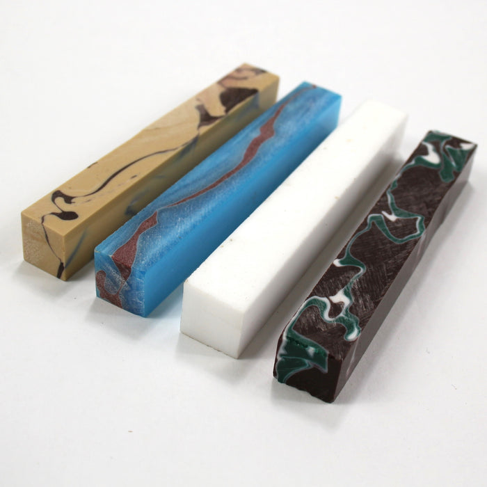 4 Acrylic Pen Blanks 6" long "Mixed Colors " Stock #40289