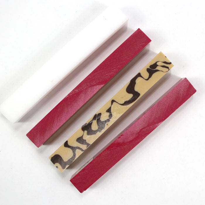 New 4 Acrylic Pen Blanks 6" long "Mixed Colors " Stock #40293