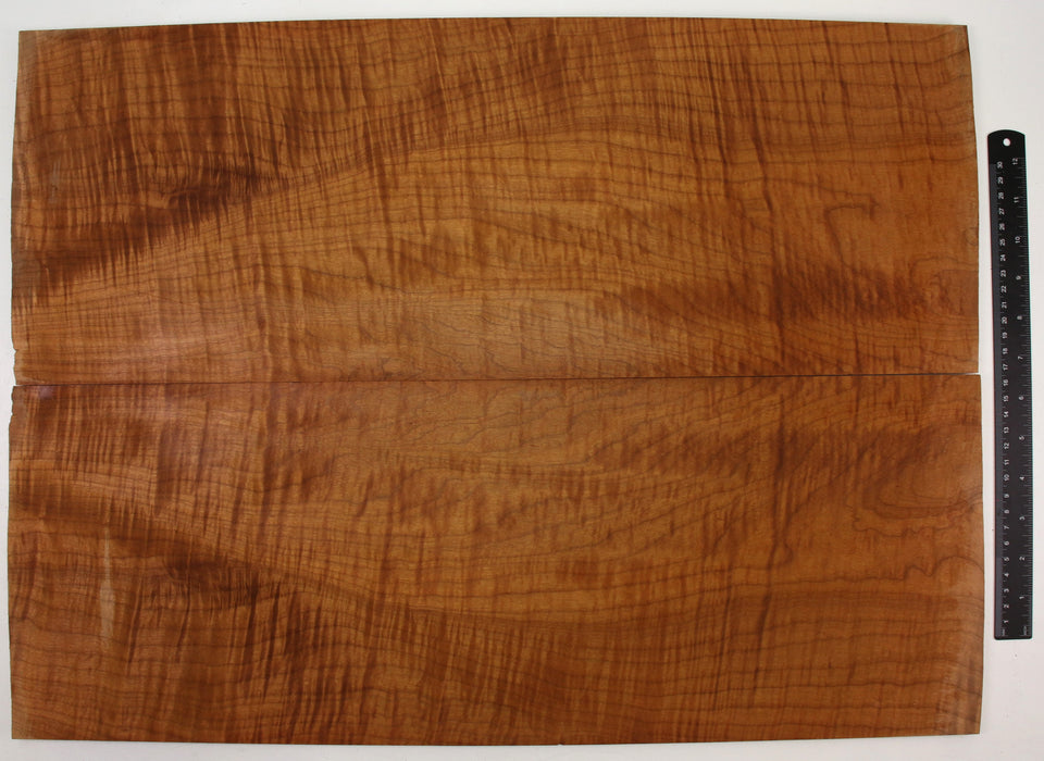 Maple Flame Roasted Guitar Set, 4A Very Highly Figured, 7.7mm (0.30") Thick - Stock #41710
