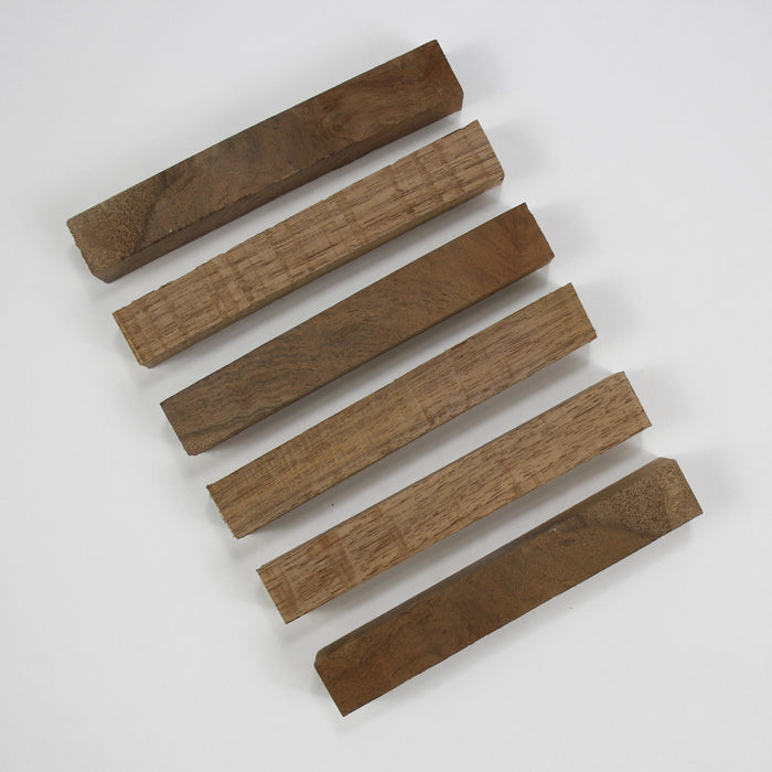 Black Walnut Pen Blanks, Set of 6, 6" Long - Stock #40300