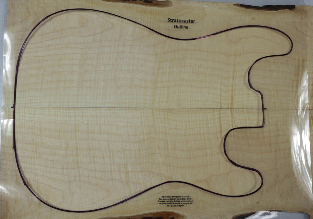 Maple Flame Guitar set, 0.22" thick (+3A FIGURED) - Stock# 2-9620