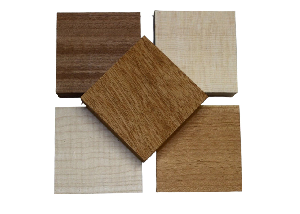 Tail Block for Acoustic Guitars (choose from Mahogany, Spruce and other) 1" x 5" x 5"