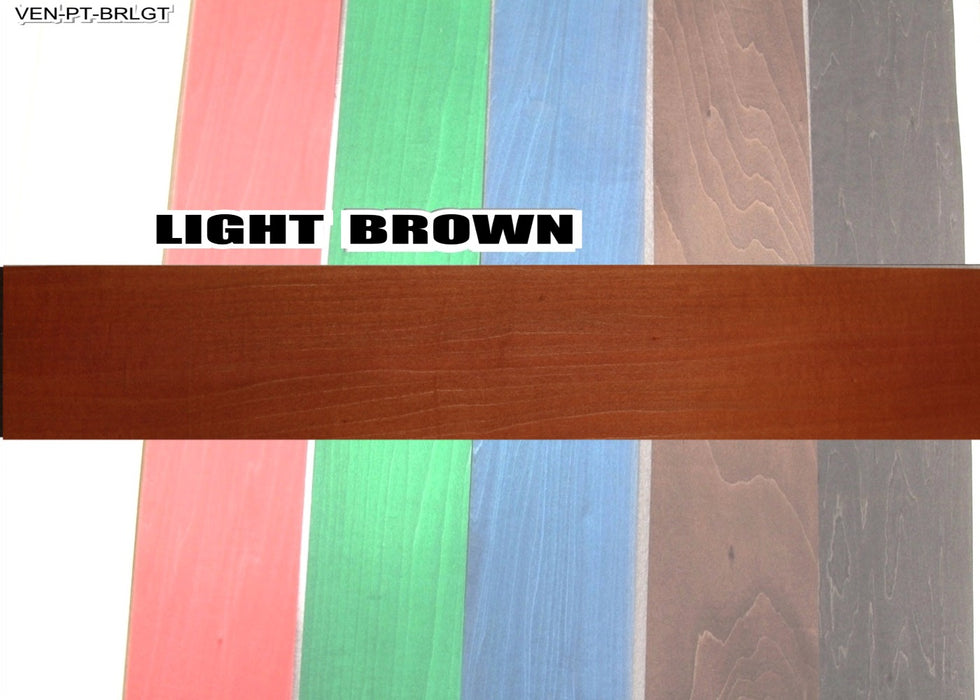 Pressure Dyed Veneer, 0.5mm x 100mm x 850mm - Light Brown